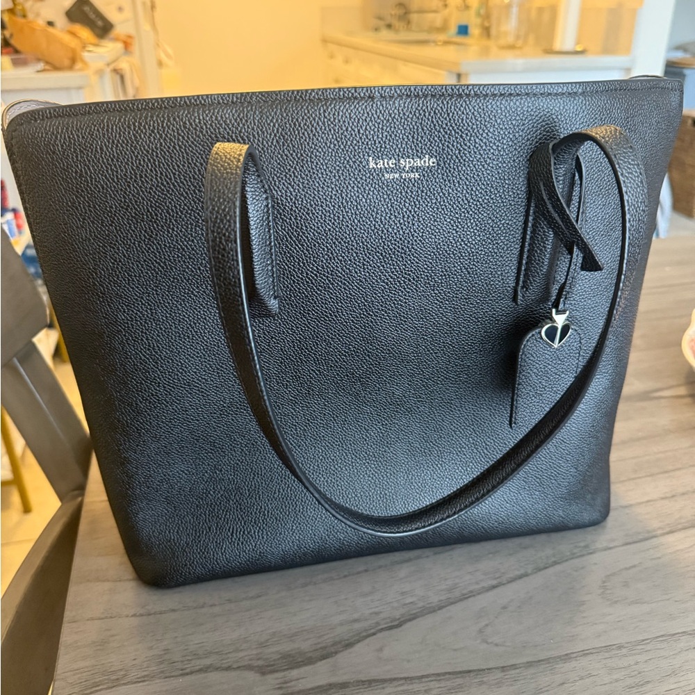 Kate Spade Black Leather Tote Bag